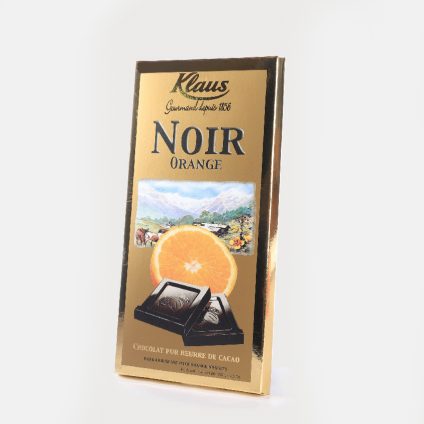 Tablette or chocolat noir 50% orange 100g Klaus